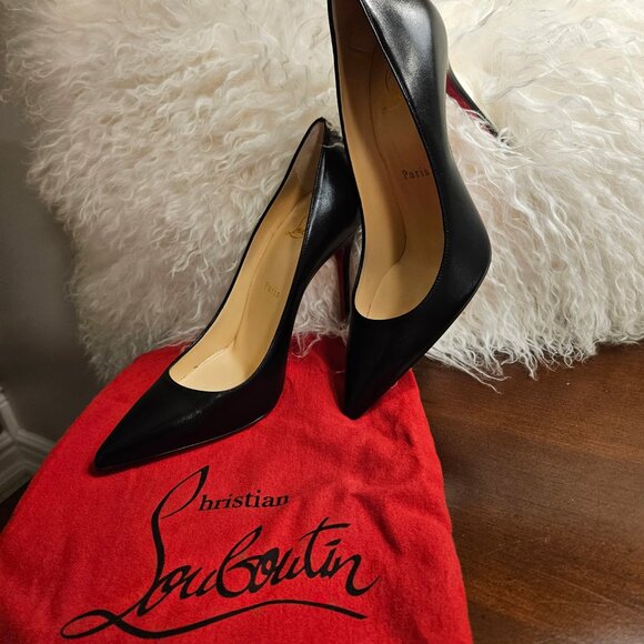 Christian Louboutin Decollete 554 100 Nappa Shiny Black Pumps – Size 37 - Picture 5 of 12